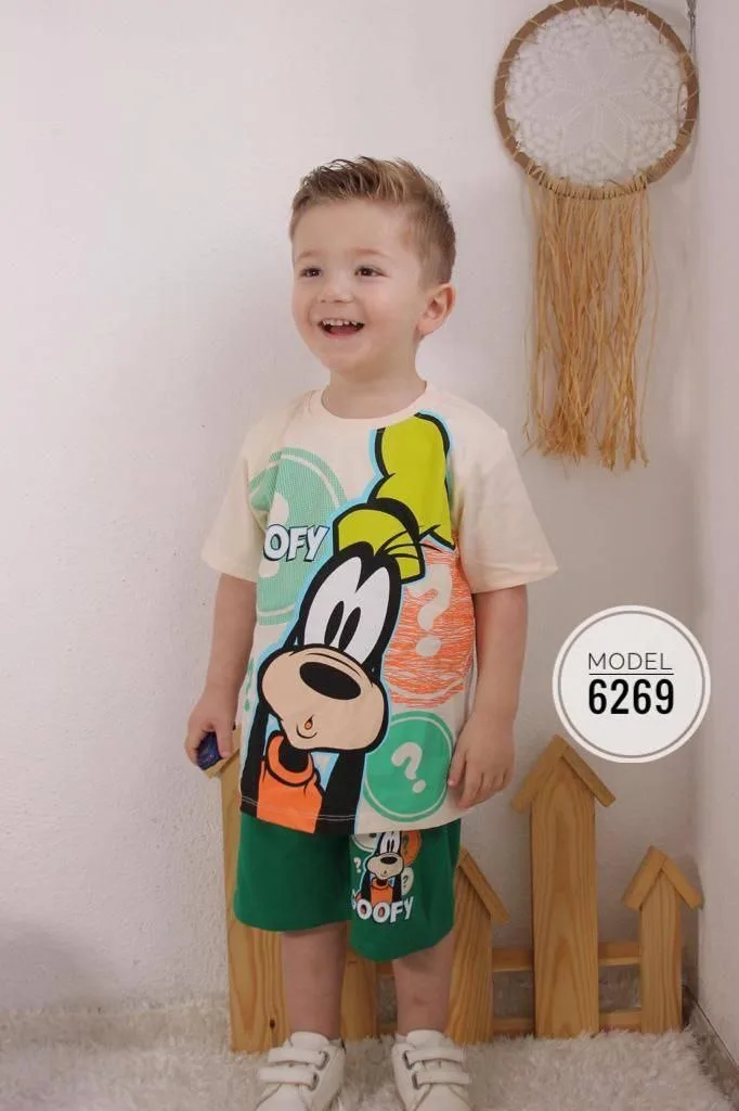 تیشرت شورتک طرح GOOFY
