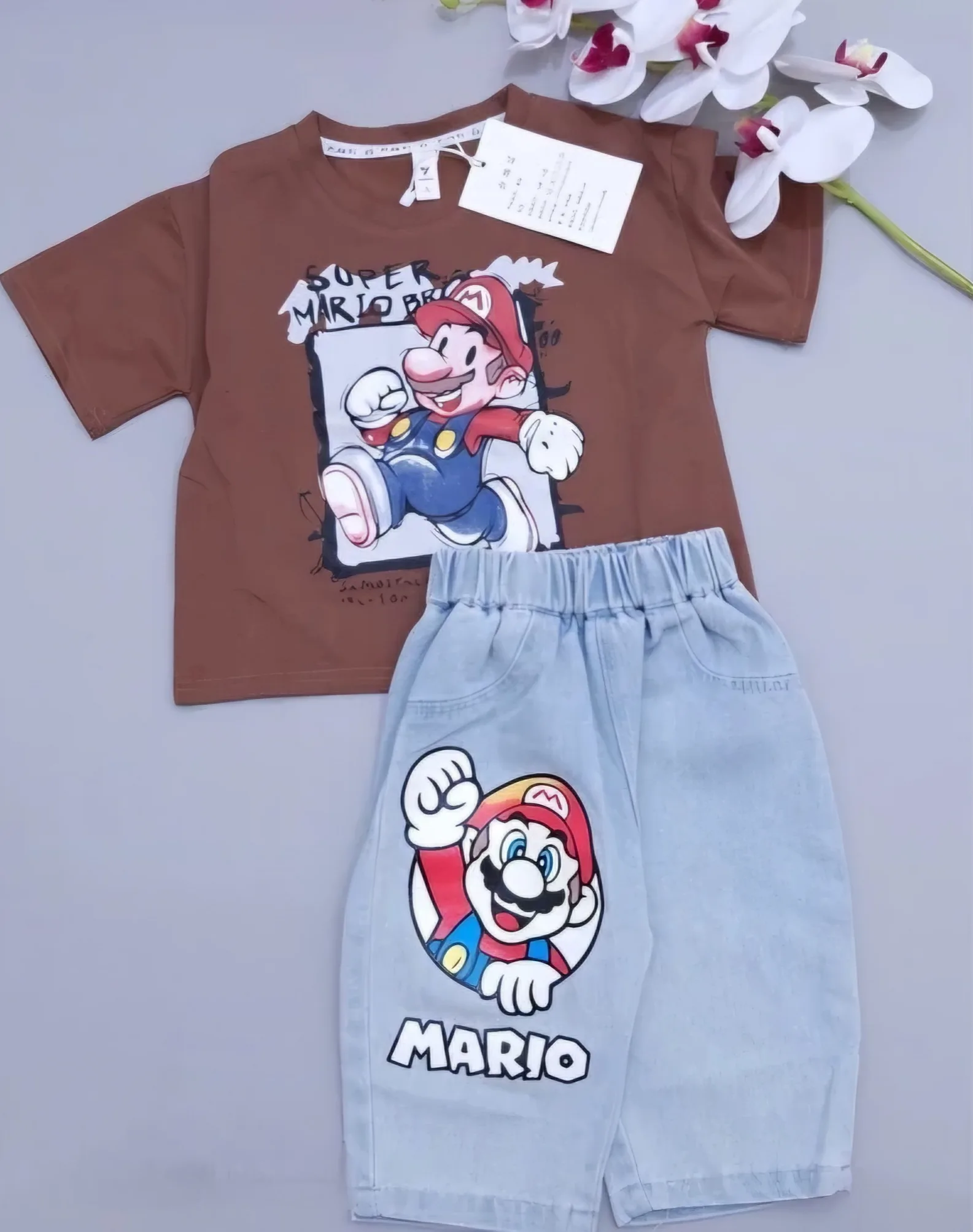 تیشرت شلوارک طرح MARIO